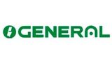 Logotipo verde de &ldquo;GENERAL&rdquo; con un icono de rayo sobre un fondo blanco.